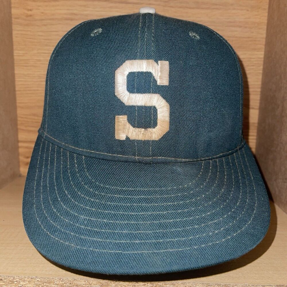 Vintage Michigan State Spartans Pro Line Fitted Hat Cap Mens Size 7 1/4